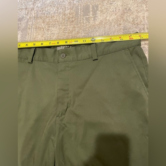 Nike Golf Standard Fit Olive Green Dri-Fit Performance Shorts Size 33 - Picture 8 of 10